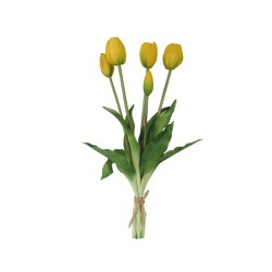 Fascio 5 Tulipani Gialli H39cm
