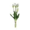 Fascio 5 Tulipani Bianchi H39cm