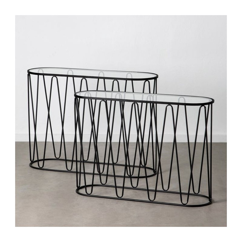 Set 2 Consolle Nere 107x79cm