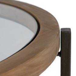 Tavolino Caffè Natural Nero 100x40cm