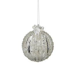 Sfera Argento Glitter 10cm: Decorazioni Uniche per Casa