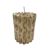Candela Dorata Effetto Onda: Decorazioni Natalizie Uniche Candela Dorata Effetto Onda: Decorazioni Natalizie Uniche