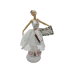 Ballerina Rosa con Fiori Argento - Decorazioni Uniche per Casa Ballerina Rosa con Fiori Argento - Decorazioni Uniche per Casa
