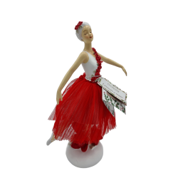 Ballerina in Tulle Rosso: Decorazione Elegante per Casa