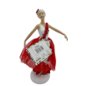 Ballerina in Tulle Rosso: Decorazione Elegante per Casa Ballerina in Tulle Rosso: Decorazione Elegante per Casa