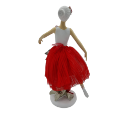 Ballerina in Tulle Rosso: Decorazione Elegante per Casa