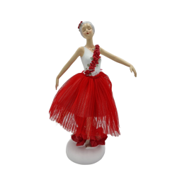 Ballerina in Tulle Rosso: Decorazione Elegante per Casa