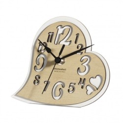 Orologio cuore in legno tortora: bomboniere uniche e personalizzate