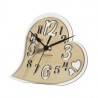 Orologio cuore in legno tortora: bomboniere uniche e personalizzate Orologio cuore in legno tortora: bomboniere uniche e personalizzate