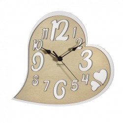 Orologio cuore in legno tortora: eleganza per la tua casa