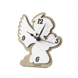 Orologio con Angelo in Legno Tortora - Bomboniere Uniche