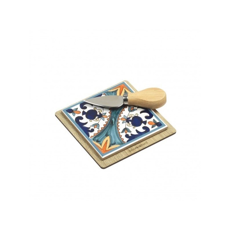Tagliere Caltagirone con Coltello - Idea Regalo Unica Tagliere Caltagirone con Coltello - Idea Regalo Unica