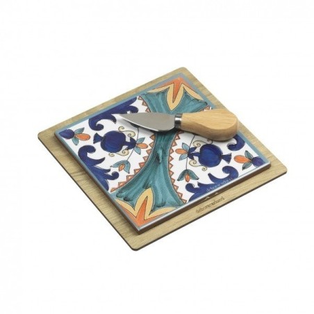 Tagliere Caltagirone con Coltello: Eleganza per la Casa