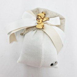 Sacchetto Colletto Beige: Bomboniere Eleganti e Personalizzate