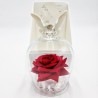 Campana in Cristallo con Rosa Rossa e Farfalla Bianca - Bomboniere Eleganti Campana in Cristallo con Rosa Rossa e Farfalla Bianca - Bomboniere Eleganti