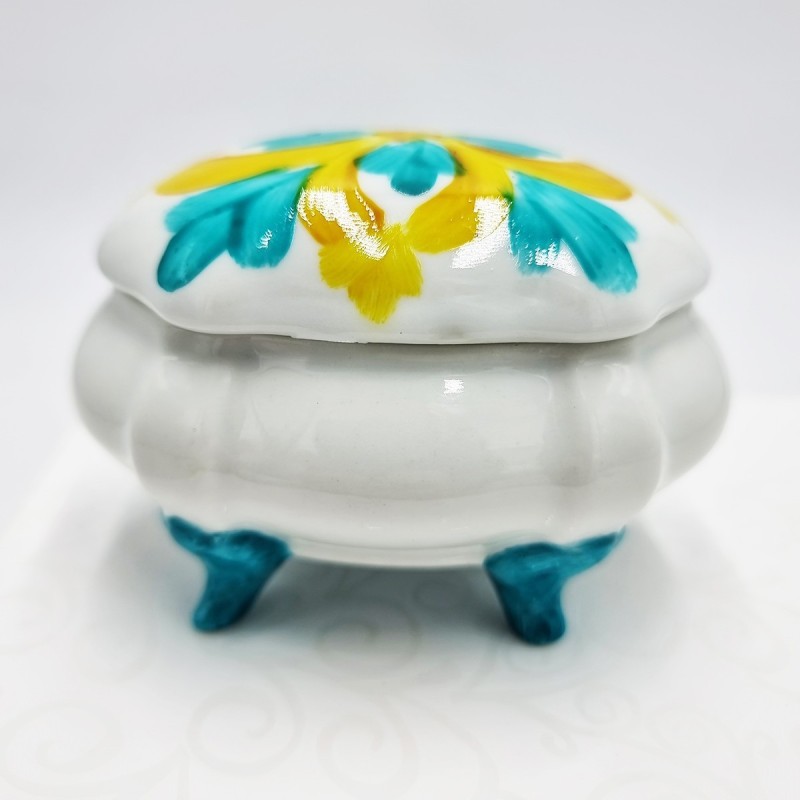 Scatolina in Ceramica Decorata - Eleganza Made in Italy Scatolina in Ceramica Decorata - Eleganza Made in Italy