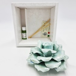 Profumatore Rosa Tiffany in Ceramica di Capodimonte - Eleganza per la tua Casa