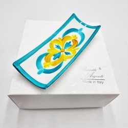 Piatto Rettangolare Ceramica Decorato - Eleganza Italiana
