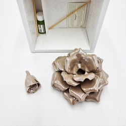 Profumatore Rosa Tortora in Ceramica di Capodimonte - Eleganza e Design