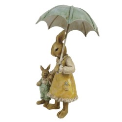 Mamma Coniglietta con Figlia ed Ombrello