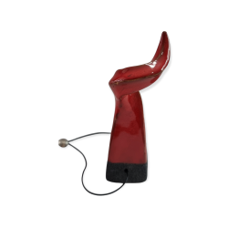 Corno Rosso Lucido Base Ghisa 13cm