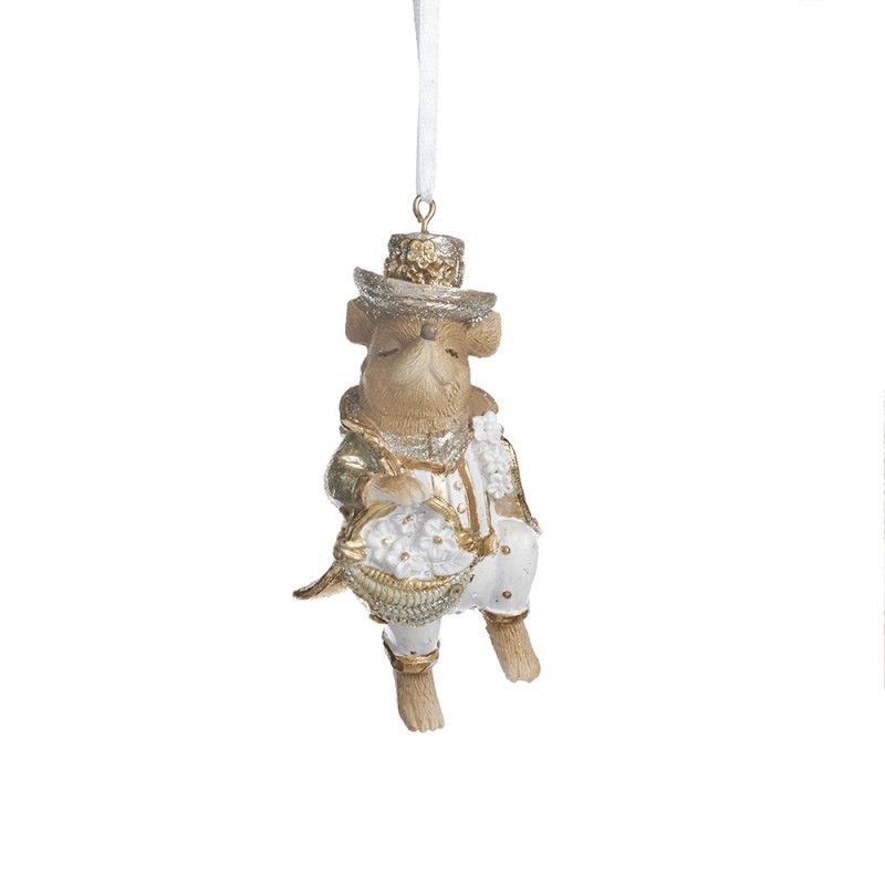 Topino con Mazzo di Fiori 9cm