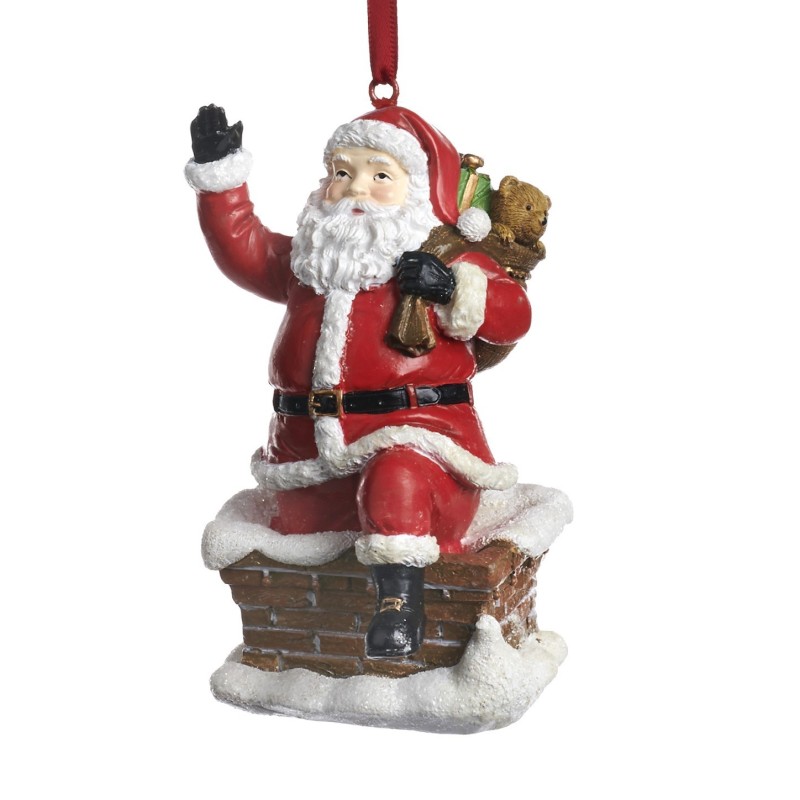Santa che esce dal camino 10,5CM