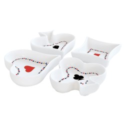 Set 4 ciotoline in porc.Ø 10,5 cm Casinò Royale