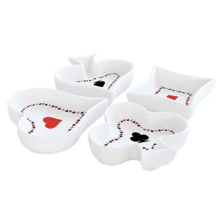 Set 4 ciotoline in porc.Ø 10,5 cm Casinò Royale