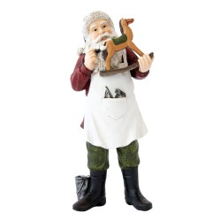 Statuina Babbo Natale con Cavallo a Dondolo - Decorazioni Uniche