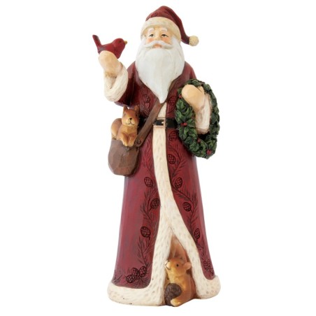 Statuina Babbo Natale con Uccellino - Decorazioni Uniche