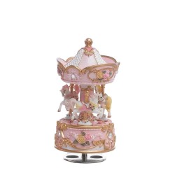 Carillon Carosello Rosa 15cm: Eleganza e Design Unici