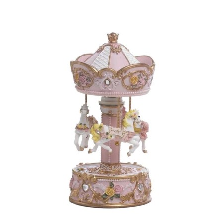 Carillon Carosello Rosa 18cm: Eleganza e Design Unici