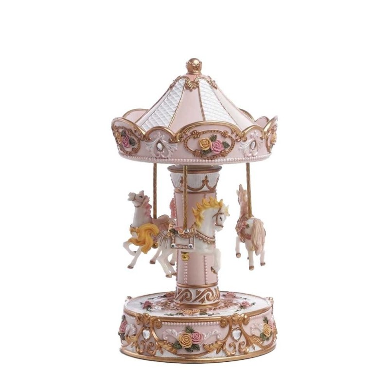 Carillon Carosello Rosa 20cm: Eleganza per la tua casa Carillon Carosello Rosa 20cm: Eleganza per la tua casa