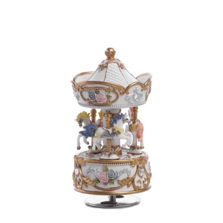 Carillon Carosello Bianco 15cm: Eleganza e Design Unici