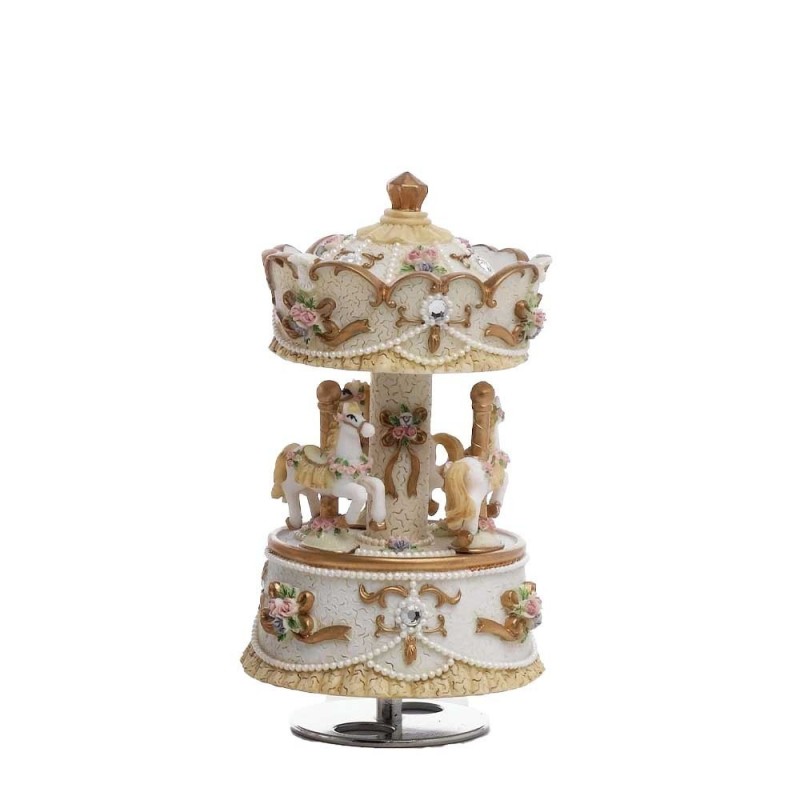 Carillon Carosello FEST Avorio 15cm - Bomboniere Uniche