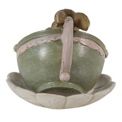 Coniglio relax in tazzina 11x8x7cm