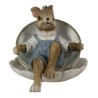 Coniglio relax in tazzina 11x8x7cm