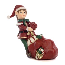 Elfo con sacco dei Regali 16,5cm