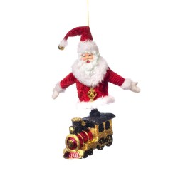 Santa su Trenino 18cm