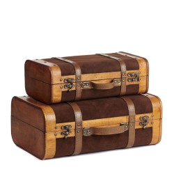 Set 2 Bauli Marroni 45/38cm