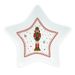 Ciotola a stella Ø 15 h 5 cm in porc.in color 
box NUTCRACKER TWIST