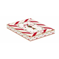 Piatto a forma abete 21x16 cm in porc.in color 
box NUTCRACKER TWIST