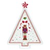 Piatto a forma abete 21x16 cm in porc.in color 
box NUTCRACKER TWIST