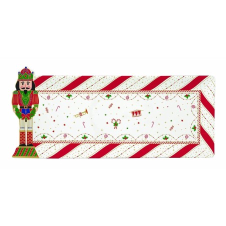 Vassoio 36x16 cm in porc.in c.b. 
NUTCRACKER TWIST