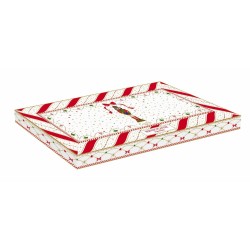 Vassoio 36x16 cm in porc.in c.b. 
NUTCRACKER TWIST